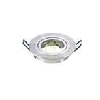 2 x Geborsteld alu. spot armatuur | Enkel | Rond, Metaal of Aluminium, Nieuw, Ophalen of Verzenden, Modern