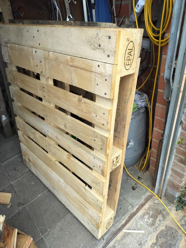 Massief houten EPAL pallet 120x100x16 cm, Doe-het-zelf en Bouw, Hout en Planken, Ophalen, Pallet