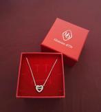 Collier argenté histoire d’or, Bijoux, Sacs & Beauté, Neuf, Enlèvement, Avec strass, Cœur