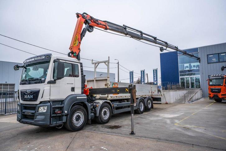 MAN TGS 35.360 BL-8X2-6+PALFINGER 27 T/m + 8EXT, Autos, Camions, Entreprise, Achat, Air conditionné, Vitres électriques, Système de navigation