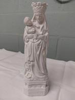 Vierge sculpté en bois peint en blanc, Antiquités & Art, Enlèvement ou Envoi