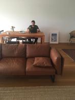 Cognac lederen 3-zits sofa – Nappa leer, Tijdloos Scandinavisch geïnspireerd design, 200 à 250 cm, Banc droit, Comme neuf