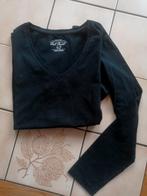 T shirt V hals zwart en wit mt 42, Ophalen of Verzenden, Maat 42/44 (L), Zwart