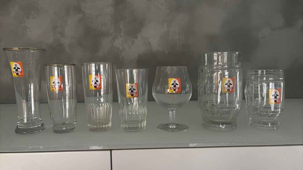 Glazen Wieze Van Roy geel -oranje, Ophalen, Zo goed als nieuw