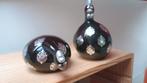 Paire de poules J Line en céramique. Noir et argent, Verzamelen, Ophalen, Zo goed als nieuw, Vogel