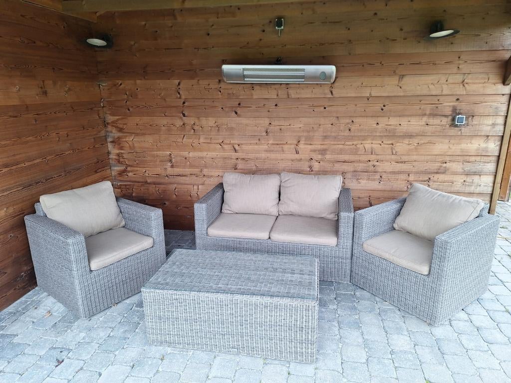 Luxe loungeset – comfortabel – goede staat, Enlèvement, Osier, Sets de jardin
