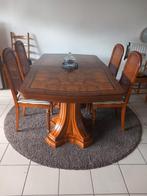 Table a manger avec 4 chaises et tapis, Maison & Meubles, Enlèvement