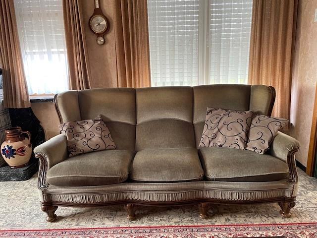 Driezit zetel Engelse of landelijke stijl, Huis en Inrichting, Zetels | Zetels en Chaises Longues, Zo goed als nieuw, Driepersoons