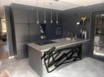 Moderne matzwarte eilandkeuken + apparatuur GEDEMONTEERD, Maison & Meubles, Cuisine | Cuisines complètes, Synthétique, Enlèvement ou Envoi