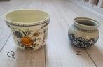 Design decoraties, Antieke pot, 2 vazen, 2 biscuit beeldjes, Antiek en Kunst, Ophalen of Verzenden