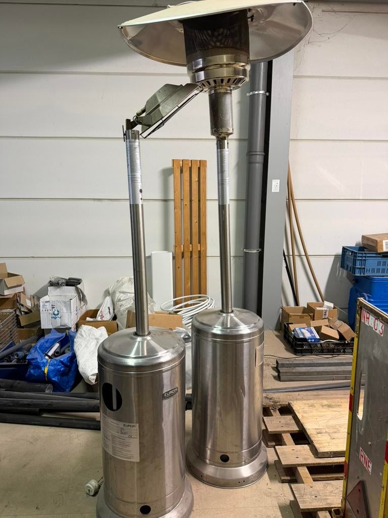 2 x terras gasverwarming, Tuin en Terras, Terrasverwarmers, Ophalen, Zo goed als nieuw