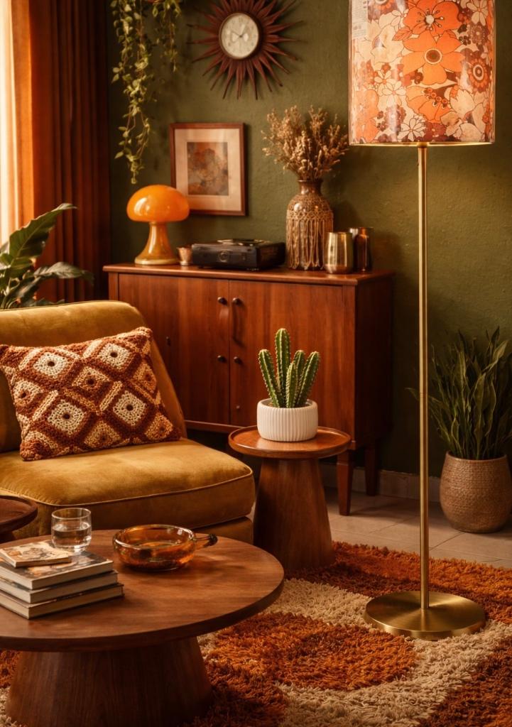 Lamp met vintage kap, Ophalen