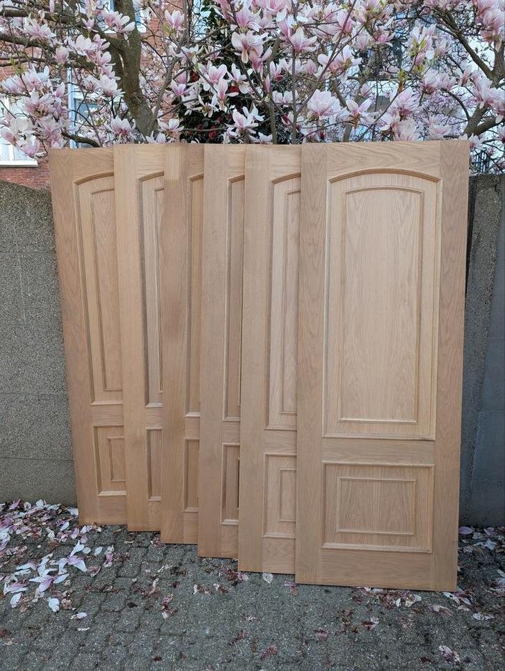15 Binnendeuren Massief Eik, Doe-het-zelf en Bouw, Deuren en Vliegenramen, Binnendeur, Glas, Hout, Ophalen