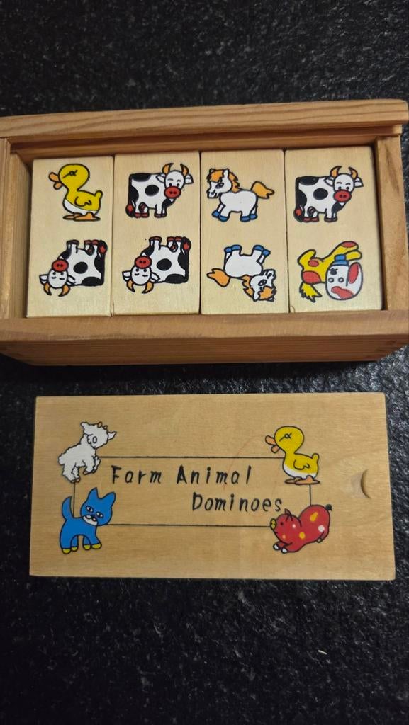 Houten dieren Domino spel, Ophalen