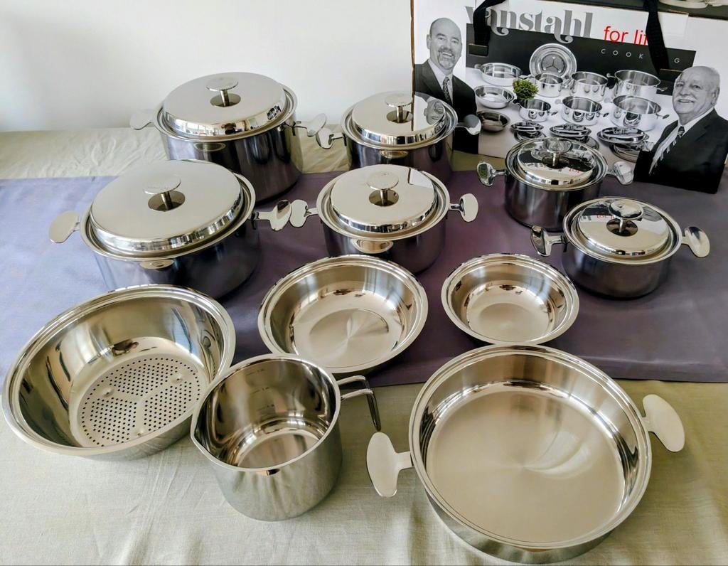 Nouveau casserole Vanstahl 16pcs, Maison & Meubles, Cuisine | Casseroles & Poêles, Neuf, Ensemble de casseroles, Inox, Plaques à induction