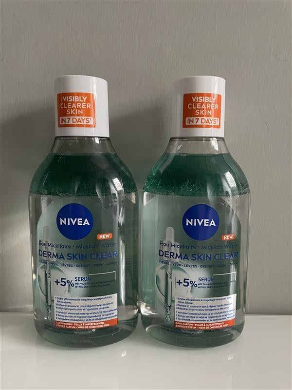 2 Stuks - Nivea Micellair Water, Ophalen of Verzenden, Nieuw, Gehele gezicht, Reiniging