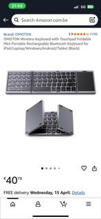 Omoton foldable keyboard, Computers en Software, Chromebooks, Ophalen of Verzenden, Nieuw