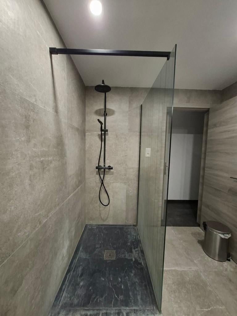 Bac de douche 90x120 + paroi verre 116x200, Enlèvement, Utilisé, Verre, Douche