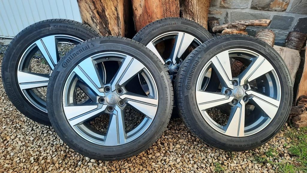 Jantes d'origine AUDI Q2 S-LINE kit été pneus quasi neufs, Neuf, 215 mm, Véhicule de tourisme, Pneus été