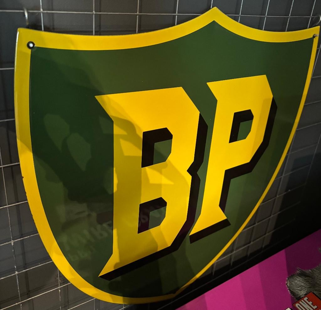 emaille reclamebord bp, Enlèvement ou Envoi, Neuf, Panneau publicitaire