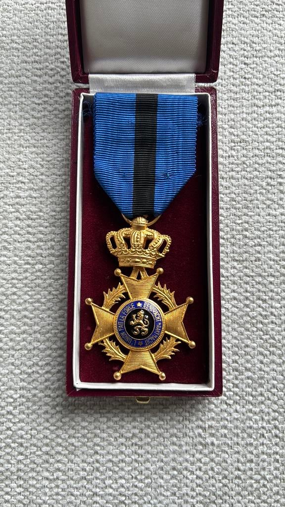 Médaille ordre de Léopold II d’officier, Collections, Objets militaires | Général, Enlèvement ou Envoi, Armée de terre, Ruban, Médaille ou Ailes