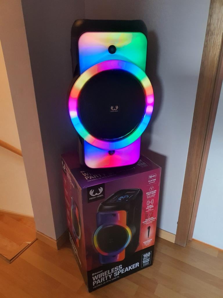 Fresh n rebell party speaker 160w bleutooth usb rgb connect2, TV, Hi-fi & Vidéo, Enceintes, Enlèvement