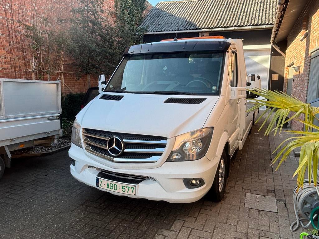 Mercedes Sprinter Takelwagen Automaat 3 liter Diesel Euro 6, Auto's, Navigatiesysteem, Bedrijf, Diesel, 2 deurs