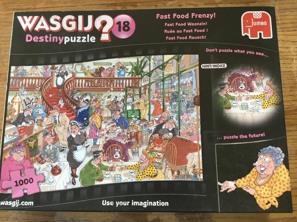 Puzzel Jumbo 1000 stukjes Wasgij destiny 18, Ophalen of Verzenden, 500 t/m 1500 stukjes, Gebruikt, Legpuzzel