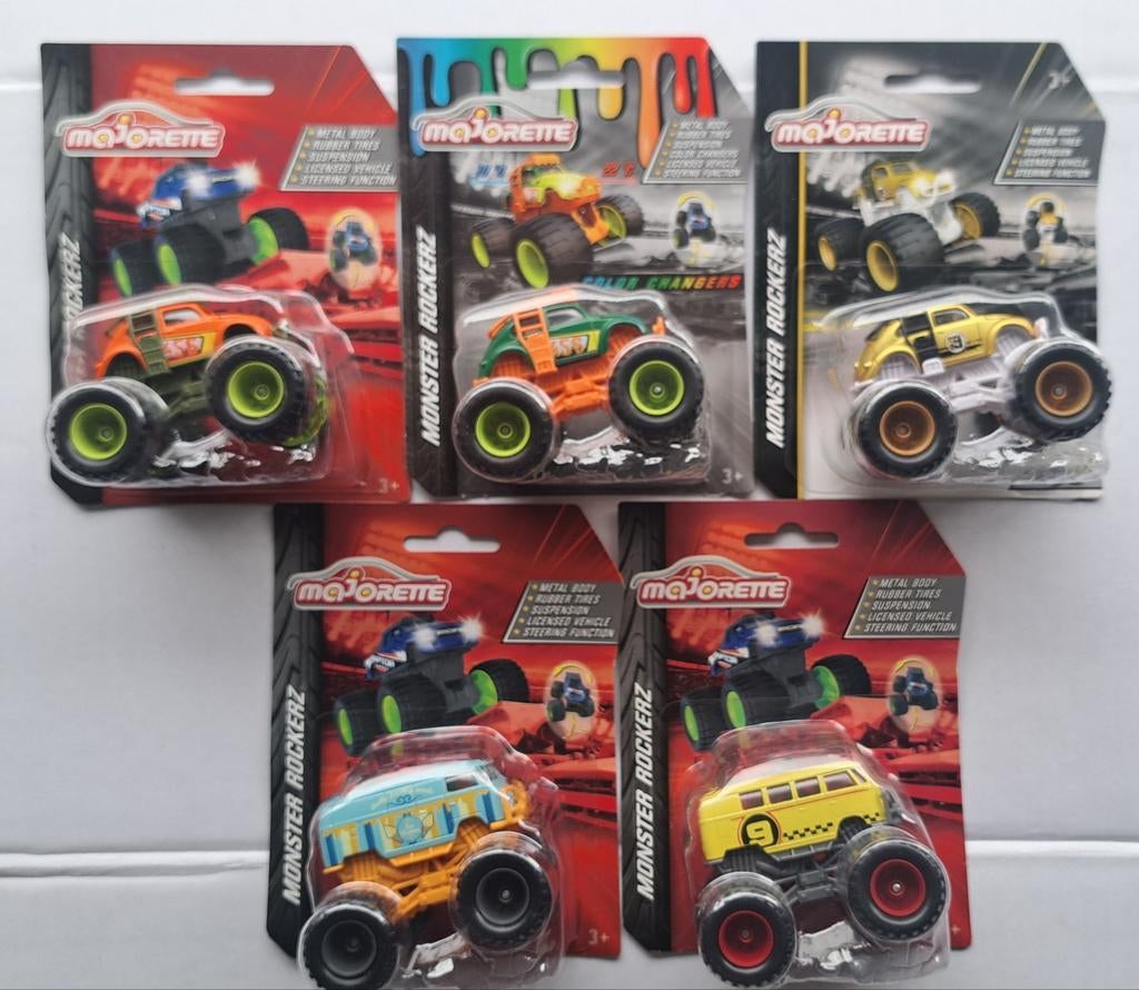 5x vw monster trucks majorette, Ophalen of Verzenden, Nieuw, Auto