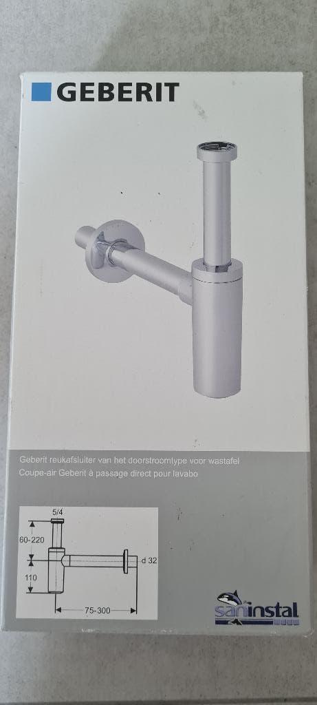 Geberit sifon wastafel – Nieuw in doos, Bricolage & Construction, Sanitaire, Enlèvement, Neuf, Chrome, Lavabo