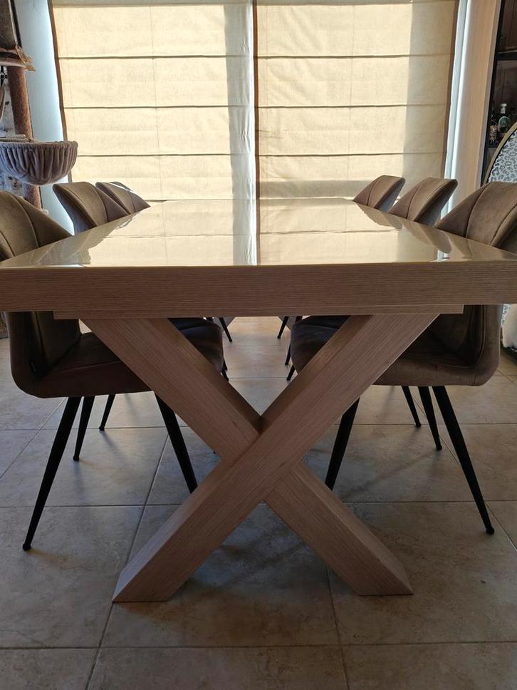 Eettafel 226 x 100 cm, Maison & Meubles, Tables | Tables à manger, Comme neuf, 100 à 150 cm, 200 cm ou plus, Cinq personnes ou plus