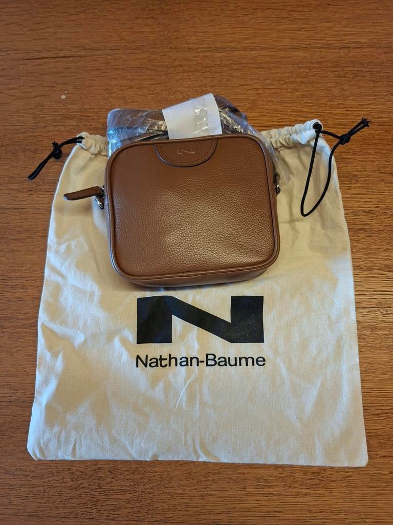 Nathan Baume schoudertas kleur Camel/Cognac nieuw, Ophalen of Verzenden, Nieuw, Bruin, Schoudertasje
