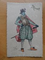 hele oude kaart met edelman, Moret, gesigneerd T.Ares, Verzenden, 1920 tot 1940, Ongelopen, Ambachten of Beroep