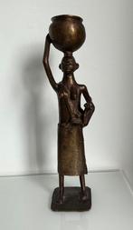 Brons Afrikaans beeld, Antiek en Kunst, Kunst | Beelden en Houtsnijwerken, Ophalen of Verzenden, Afrika, Brons, Beeld