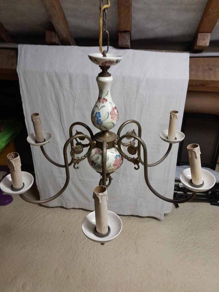 Lustre en porcelaine, Antiquités & Art, Enlèvement