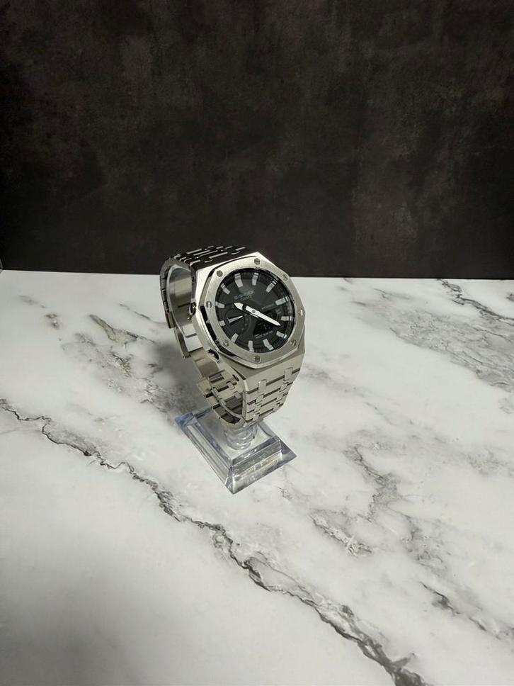 Casio G-Shock GA-2100 “CasiOak” Custom Full Steel Mod, Handtassen en Accessoires, Horloges | Heren, Nieuw, Polshorloge, Casio