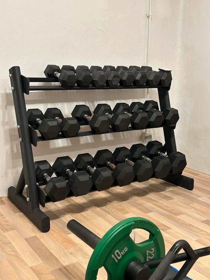 Dumbell rek. Zeer zwaar (professionele toepassing), Sport en Fitness, Fitnessmaterialen, Zo goed als nieuw, Ophalen