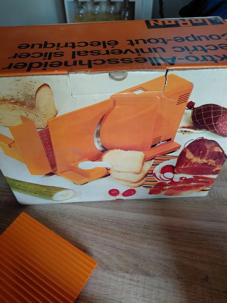 Trancheuse électrique vintage avec boîte d origine, Enlèvement ou Envoi, Comme neuf