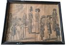 Ingelijste antieke mode-gravure, The Little Echo of Fashion., Ophalen of Verzenden