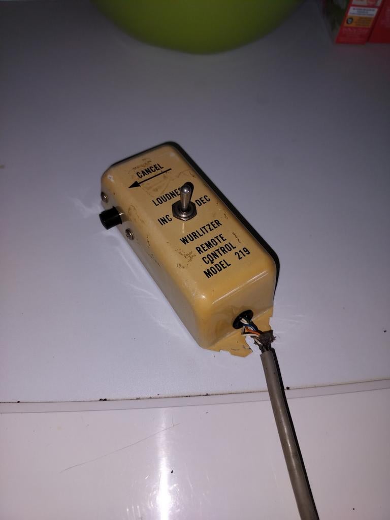 Afstandsbediening wurlitzer model 219, Verzamelen, Ophalen, Wurlitzer