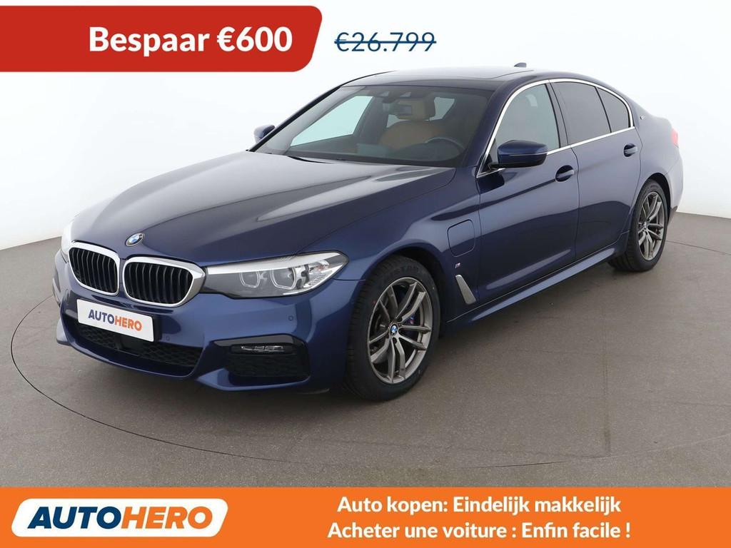 BMW 5 Serie 530 530e M Sport (bj 2018, automaat), Achterwielaandrijving, Gebruikt, Adaptive Cruise Control, Blauw