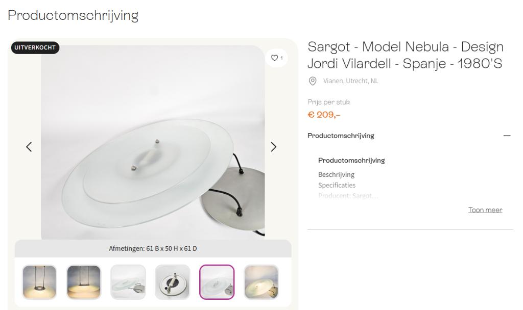 Design lampe suspendue prix nouveau €209, Jaren 80, Comme neuf, Verre, Enlèvement