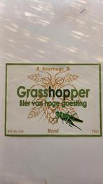 Bieretiket grasshopper blond 75cl, Ophalen of Verzenden