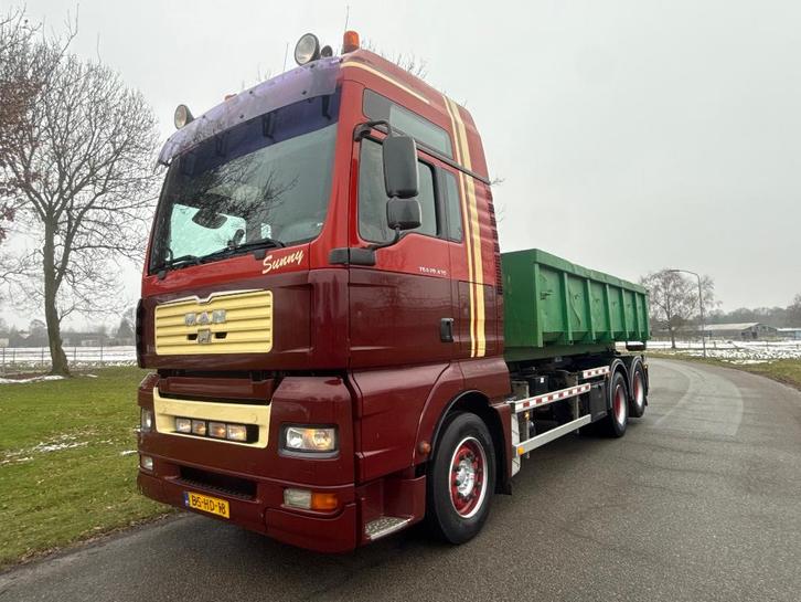 MAN H89, Container Auto kabel systeem, Auto's, Vrachtwagens, Particulier, MAN, Diesel, Euro 4, 2 deurs, Automaat, Rood, Zwart