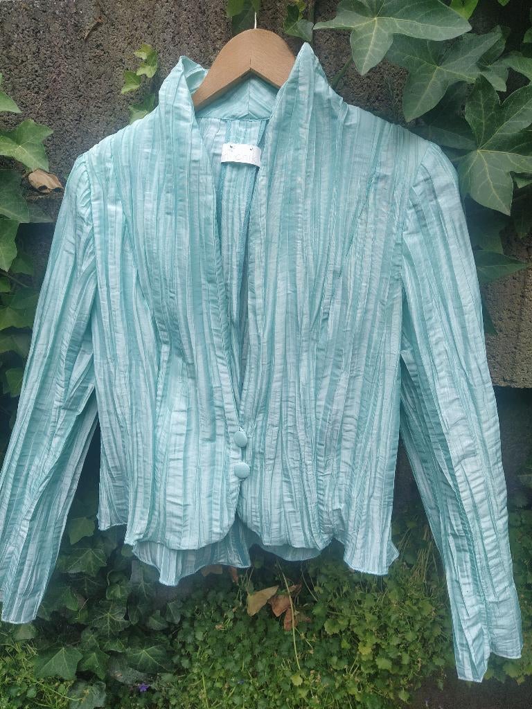 jasje Oni-Onik muntgroen Medium/feestelijk+ H&M mt 38 blauw, Maat 38/40 (M), Blauw, Ophalen of Verzenden, Zo goed als nieuw