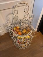 SMEEDIJZEREN DUBBELE FRUITMAND groente mand handgesmeed, Overige materialen, Mand, Rond, Nieuw