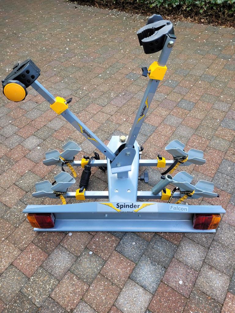 Fietsdrager Spinder Falcon in zeer goede staat, Auto diversen, Fietsendragers, Ophalen, 2 fietsen, Gebruikt, Trekhaakdrager