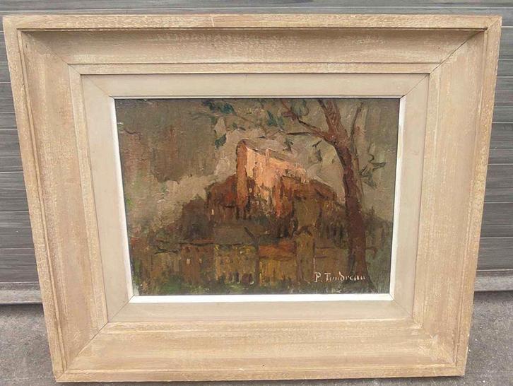 huile sur toile maison signe paul tondreau, Antiquités & Art, Art | Peinture | Classique, Enlèvement ou Envoi
