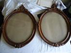 Cadre de miroir français ancien en bois Napoléon III LouisXV, Antiquités & Art, Enlèvement ou Envoi, Ovale, Moins de 50 cm, Moins de 100 cm