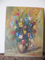 1 petite peinture fleurs signé G.Remy, Ophalen